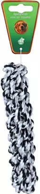 Boon hondenspeelgoed touwstick katoen zwart/wit 22 cm - afbeelding 1