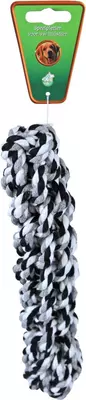 Boon hondenspeelgoed touwstick katoen zwart/wit 25 cm