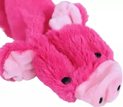 Boon hondenspeelgoed varken plat pluche roze, 55 cm. - afbeelding 3