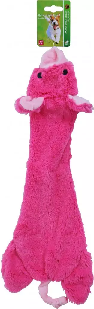 Boon hondenspeelgoed varken plat pluche roze, 55 cm. - afbeelding 1