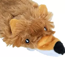Boon hondenspeelgoed vos plat met piep pluche bruin, 35 cm. - afbeelding 3