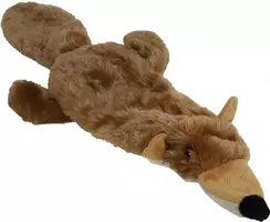 Boon hondenspeelgoed vos plat met piep pluche bruin, 55 cm. - afbeelding 5