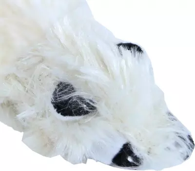 Boon hondenspeelgoed wasbeer plat met piep pluche wit, 35 cm. - afbeelding 3