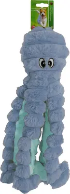 Boon hondenspeeltje octopus corduroy met piep blauw 40cm
