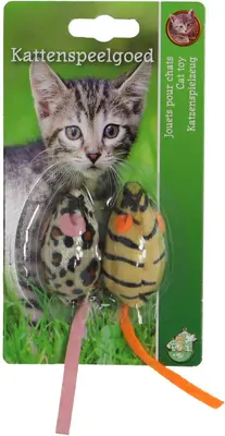 Boon kattenspeelgoed safarimuis 4cm kaart a 2st