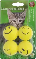 Boon kattenspeelgoed smileybal 4 centimeters geel pak a 4 stuks kopen?