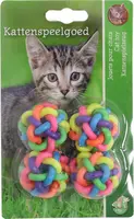 Boon kattenspeelgoed wirwar bal+bel 4 centimeters pak a 4 stuks kopen?