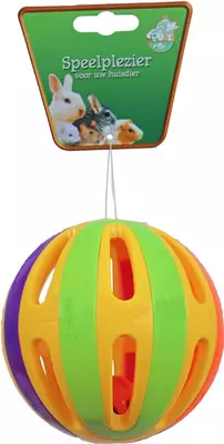 Boon knaagdierspeelgoed bal plastic met bel, 12,5 cm - afbeelding 1