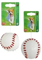 Boon piepende honkbal hondenspeeltje wit 8cm kopen?