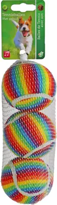 Boon Tennisbal rainbow m net a 3 stuks