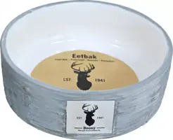 Boony "Est 1941" eetbak steen wicker grey, 18 cm kopen?