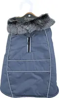 Boony hondenjas parka bontkraag 25 centimeter grijs