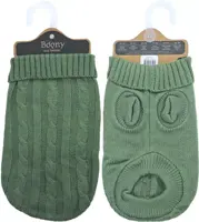 Boony hondenkabeltrui olijfgroen l25cm - afbeelding 3