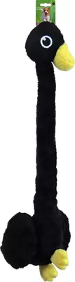 Boony hondenspeelgoed XXL zwarte zwaan langnek met piep 85 cm