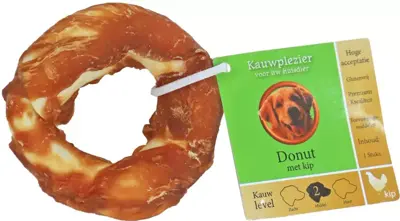 Boony natuurlijke snack donut met kip 7cm