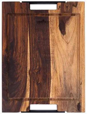 Bowls and Dishes pure Rose Wood steakplank sapgoot en handvatten 40 x 30 cm - afbeelding 1