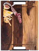 Bowls and Dishes pure Rose Wood steakplank sapgoot en handvatten 40 x 30 cm - afbeelding 3