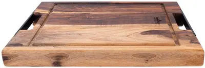 Bowls and Dishes pure Rose Wood steakplank sapgoot en handvatten 40 x 30 cm - afbeelding 2