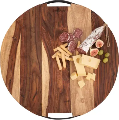 Bowls and Dishes Serveerplank+handvat rose wood recht d49 cm - afbeelding 1