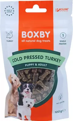 Boxby cold pressed kalkoen graanvrij, 100 gram - afbeelding 1