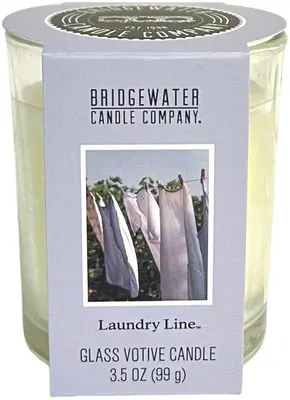 Bridgewater geurkaars glas votive laundry line