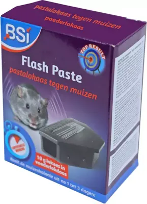 BSI muizen lokaas Flash Paste met lokdoos 10 gram - afbeelding 1