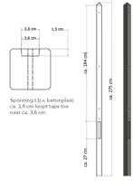 Bt paal lgw 8.5x8.5x280 ant eind kopen?