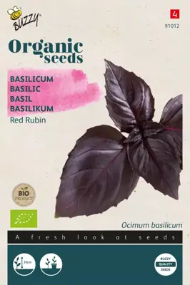 Buzzy® Basilicum Red Rubin (BIO) - afbeelding 1