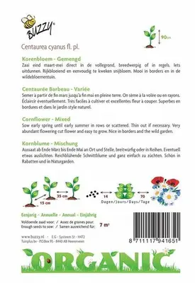 Buzzy® Centaurea, Korenbloem gemengd (BIO) - afbeelding 2