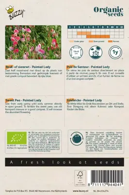 Buzzy® Lathyrus, Reuk- of siererwt Painted Lady(BIO) - afbeelding 2