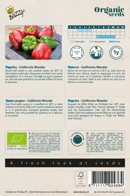 Buzzy® Paprika California Wonder (BIO) - afbeelding 2