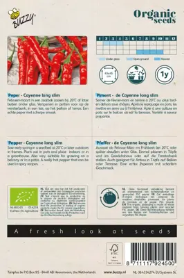 Buzzy® Peper Cayenne long slim (BIO) - afbeelding 2