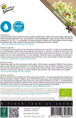 Buzzy zaden bio knip & eet daikonkers - afbeelding 2