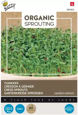 Buzzy zaden bio knip & eet tuinkers - afbeelding 1