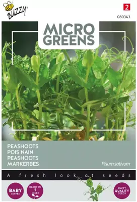 Buzzy zaden Microgreens, Peashoots - afbeelding 1