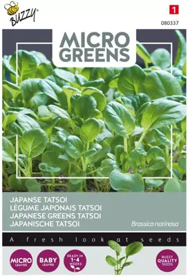 Buzzy zaden Microgreens, Tatsoi - afbeelding 1