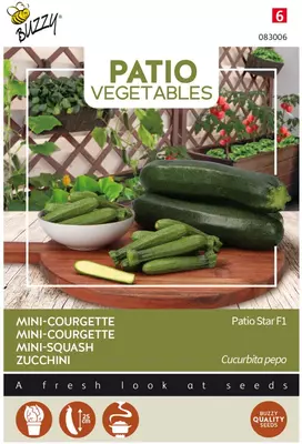 Buzzy zaden Patio Vegetables, Courgette Patio Star F1 - afbeelding 1