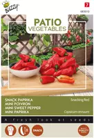 Buzzy zaden Patio Vegetables, Paprika Snacking Red - afbeelding 1