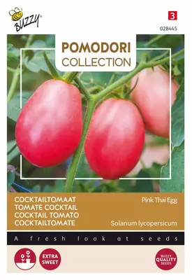 Buzzy zaden Pomodori, Tomaat Pink Thai Egg - afbeelding 1