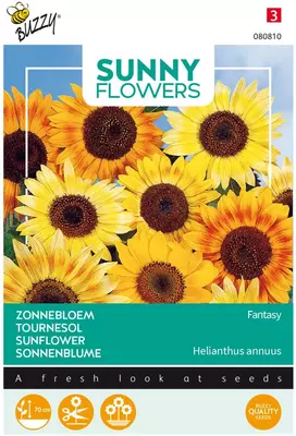 Buzzy zaden sunny flowers, zonnebloem fantasy - afbeelding 1