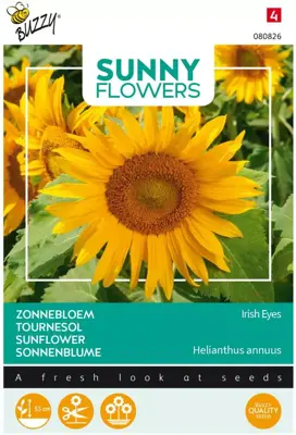 Buzzy zaden sunny flowers, Zonnebloem Irish Eyes - afbeelding 1
