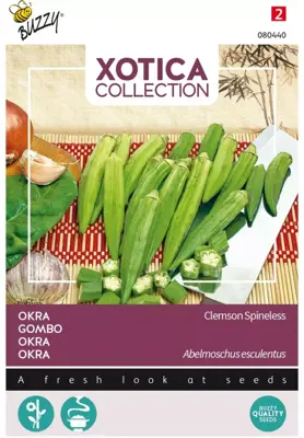 Buzzy zaden xotica okra clemson spineless - afbeelding 1