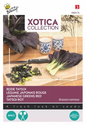 Buzzy zaden xotica Rode Tatsoi - afbeelding 1
