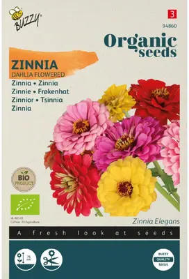 Buzzy® Zinnia dubbele Dahliabloemige mix (BIO) - afbeelding 1