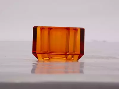 C'est bon kandelaar kristal  4.5x4.5x3cm amber - afbeelding 2