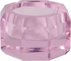 C'est bon kandelaar kristal  6x6x4cm pink - afbeelding 1