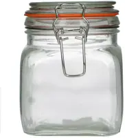 Canister glass clear gevuld met schelpen 13,5x10x14cm kopen?