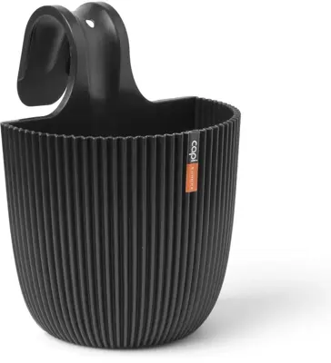 Capi Balkonbak bol groove 21x28cm Zwart - afbeelding 1