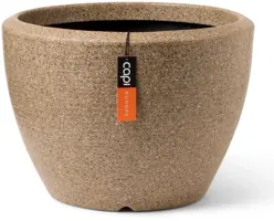 Capi bloempot bol Arc Granite 48x35 cm taupe - afbeelding 1