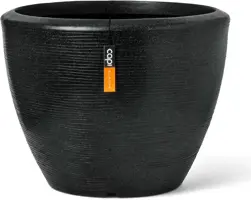 Capi bloempot bol Arc Granite 48x35 cm zwart - afbeelding 1